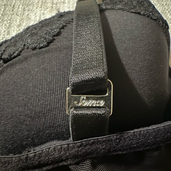 SOMA Black Travelers Addison Camisole Bra Lace Trim Tank Shapewear Women's 34C - Picture 6 of 14